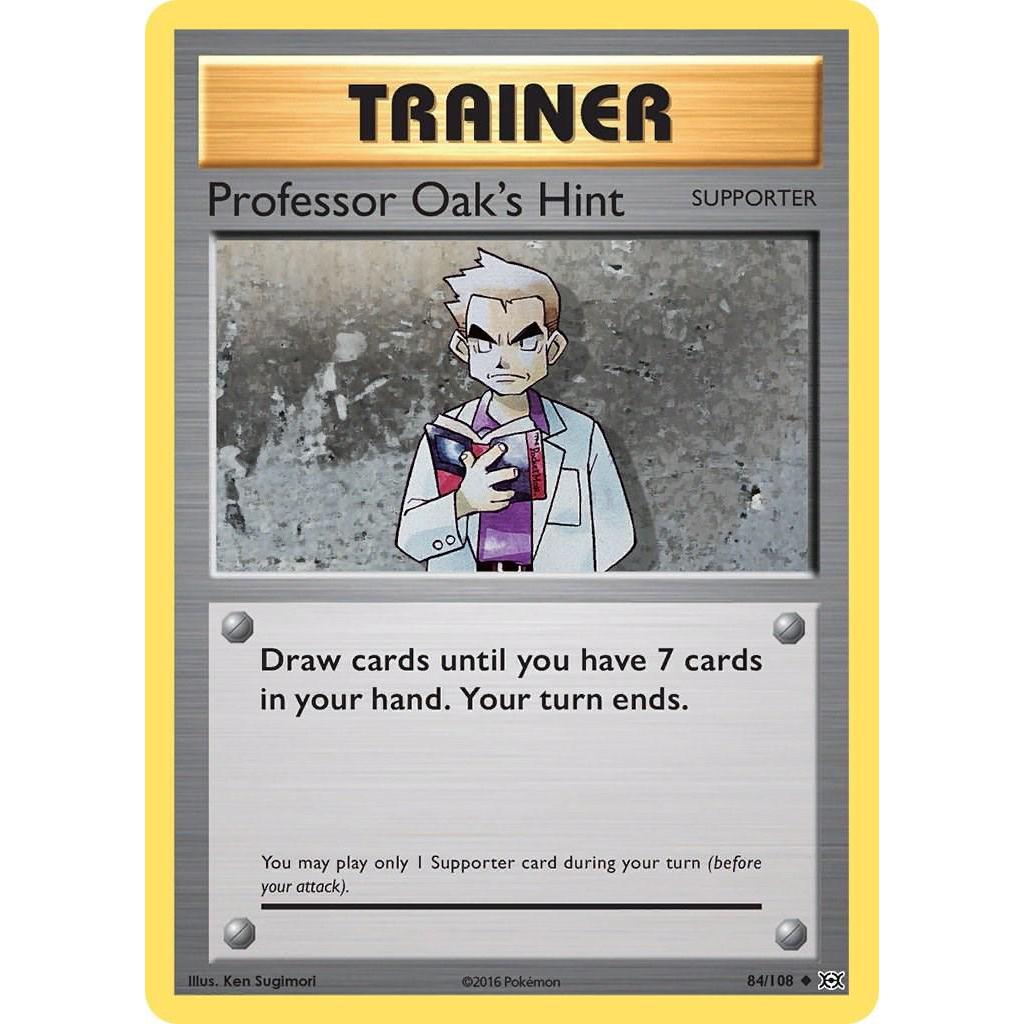 Professor Oak's Hint 84/108 Pokemon Card 2016