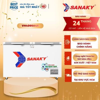 Tủ đông Sanaky Inverter 305 lít VH4099A4K