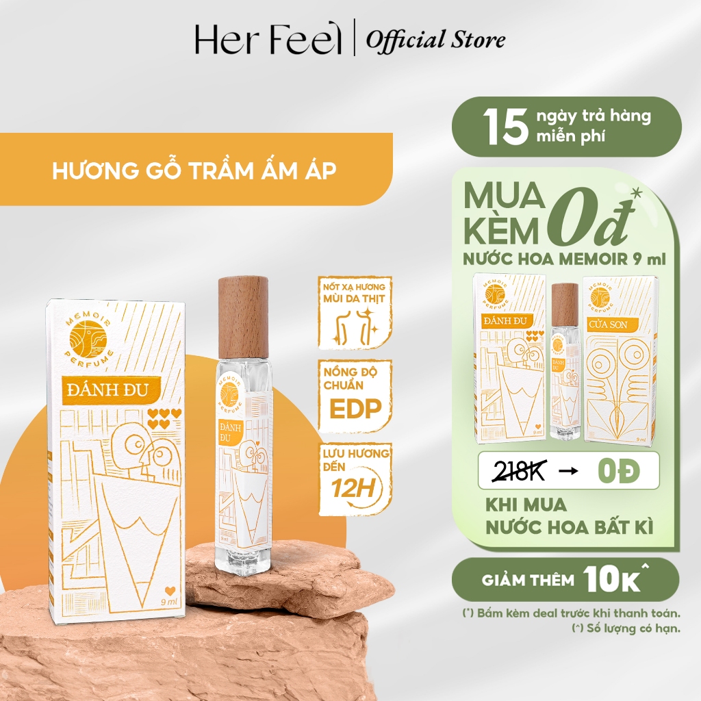 Nước Hoa PlayAh Memoir Eau De Parfum - Hương Đánh Đu/Cửa Son 9ml