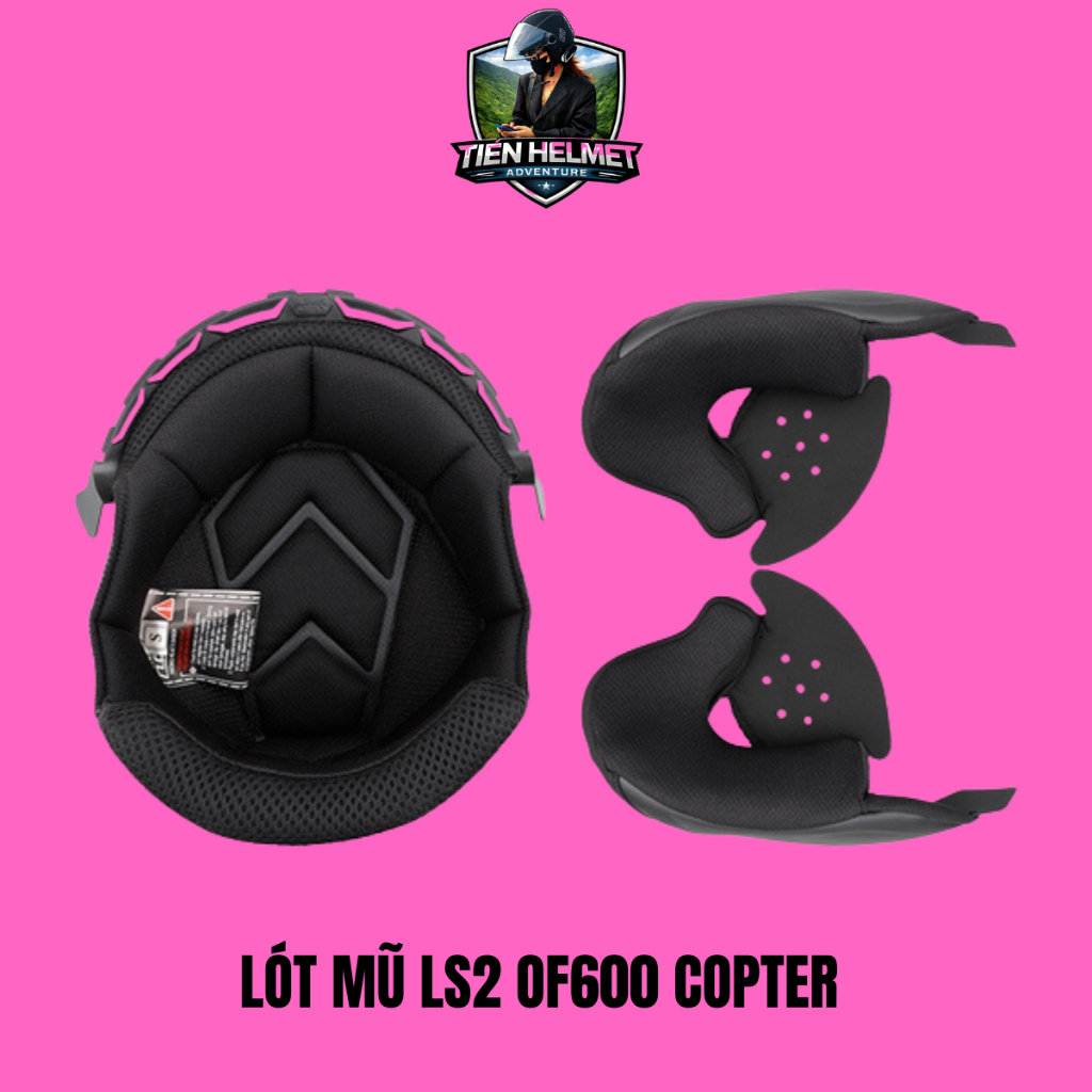 Lót mũ bảo hiểm 3/4 LS2 OF600 Copter - Bản ECE 22.05 & ECE 22.06 - Tiên helmets