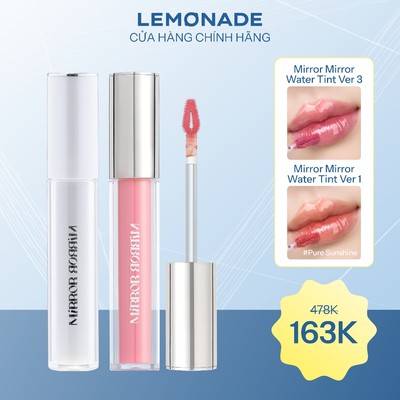 [163k/2 cây] Combo 2 Son tint bóng không dính bền màu Lemonade Mirror Mirror Water Tint 4gx2 - HSD: 2027