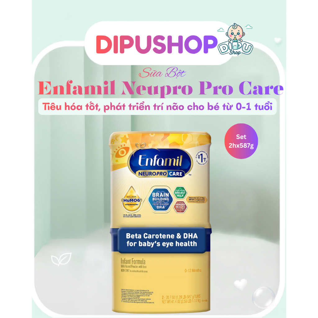 [DATE 2027] Sữa Enfamil neuro pro care mỹ Set 2 hộp