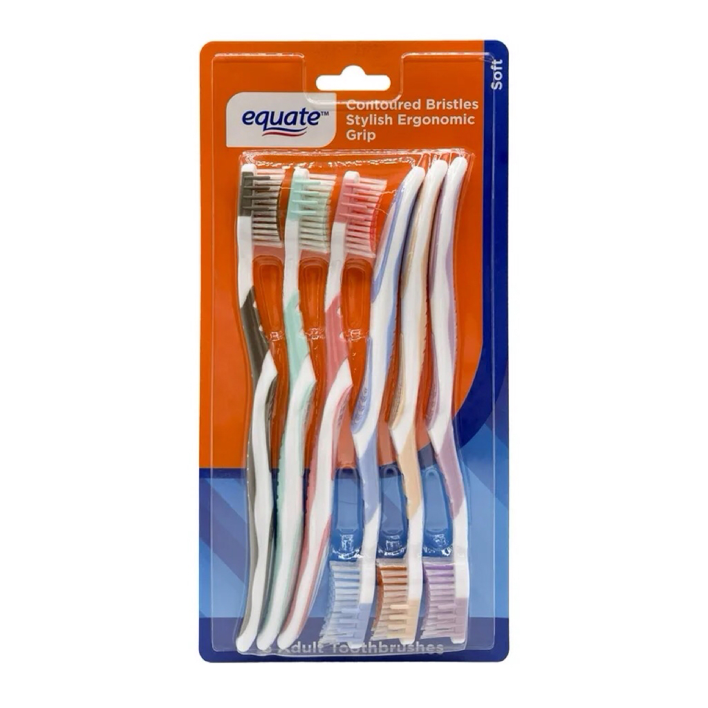 SET 6 BÀN CHẢI ĐÁNH RĂNG EQUATE MỸ CỨNG/MỀM