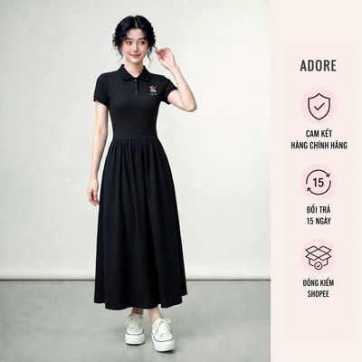 [ ADORE ] Đầm polo midi thun poplin 611DR2010
