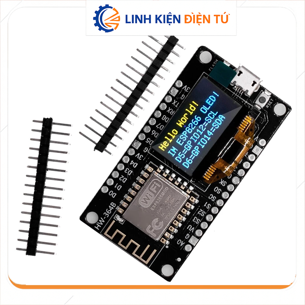 [Linh Kiện Điện Tử][104] Kit Phát Triển ESP8266 NODEMCU Có Màn Hình OLED 0.96 Inch (Đầu Cắm Type C)