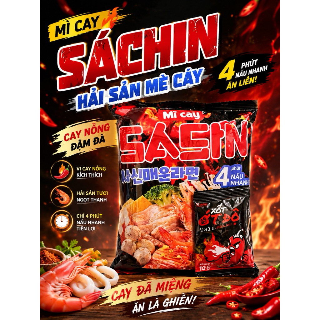 MÌ CAY SASIN 7 CẤP ĐỘ