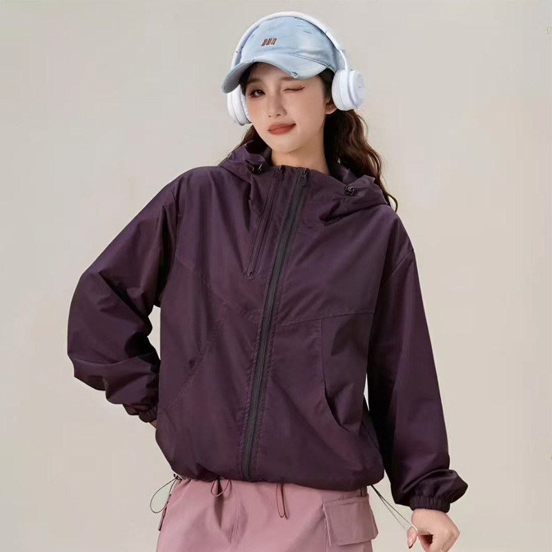 Áo Gió Nữ 2 Lớp Cao Cấp Chất Dù Nhăn Chống Gió Chống Nước Thiết Kế Bo Chun Tiện Lợi Phù Hợp Hoạt Động Ngoài Trời