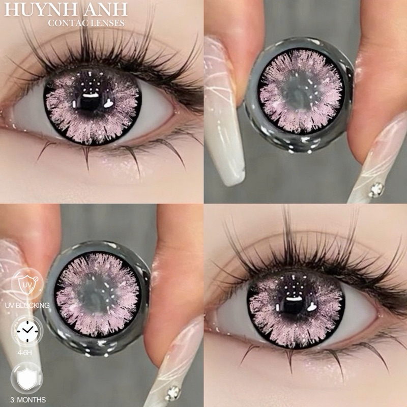 Lens Mắt Kính Áp Tròng Mắt Mèo Cat Pink Dia 14.5mm Gdia 14.4mm