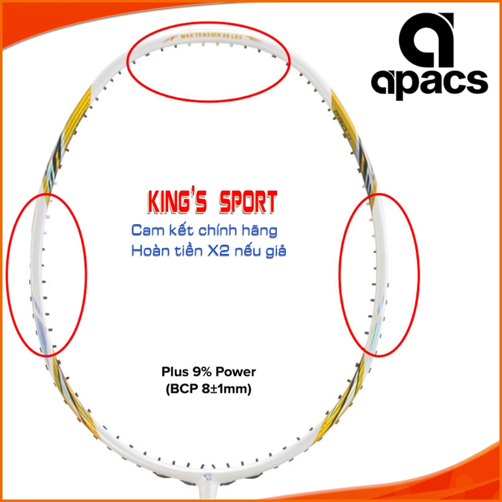 Vợt Cầu Lông Apacs Blizzard Pro ZZ 4U Đầu Nặng 305mm - Thiên Công Smash Uy Lực, Đũa Siêu Mỏng 6.2mm 