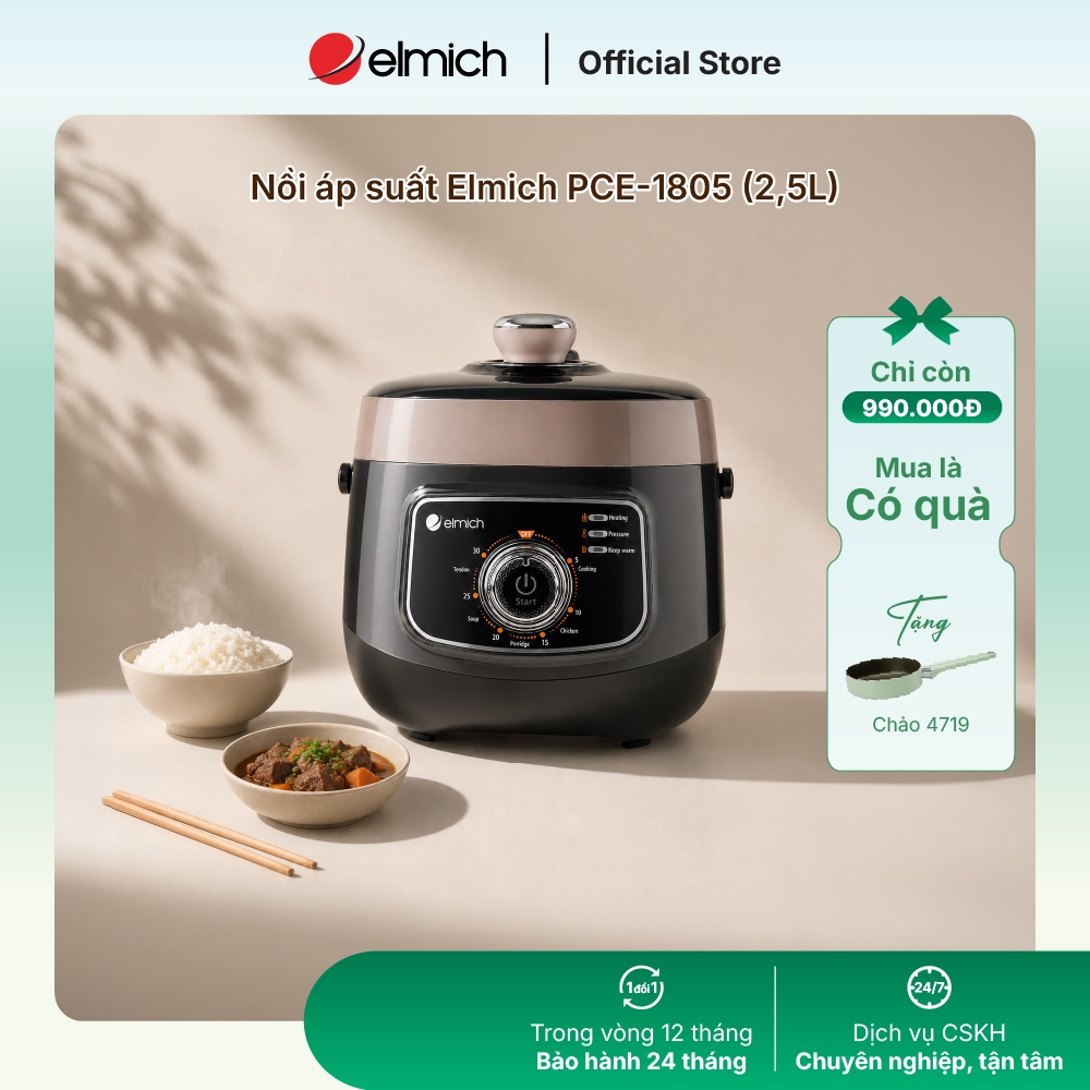 Nồi áp suất Elmich PCE-1805 dung tích 2,5L