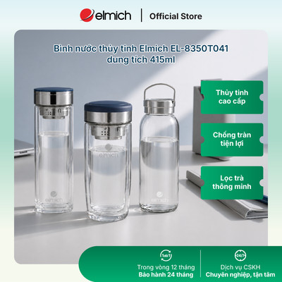 Bình nước thủy tinh Elmich EL-8350 dung tích 415/520/1.1L