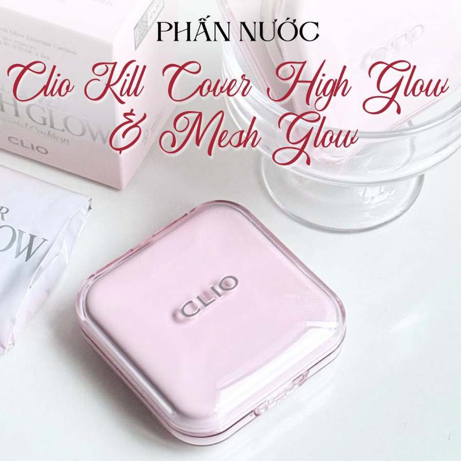 Cushion 𝐂𝐥𝐢𝐨 𝐊𝐢𝐥𝐥 𝐂𝐨𝐯𝐞𝐫 𝐌𝐞𝐬𝐡 𝐆𝐥𝐨𝐰 𝐂𝐮𝐬𝐡𝐢𝐨𝐧 (Hồng)