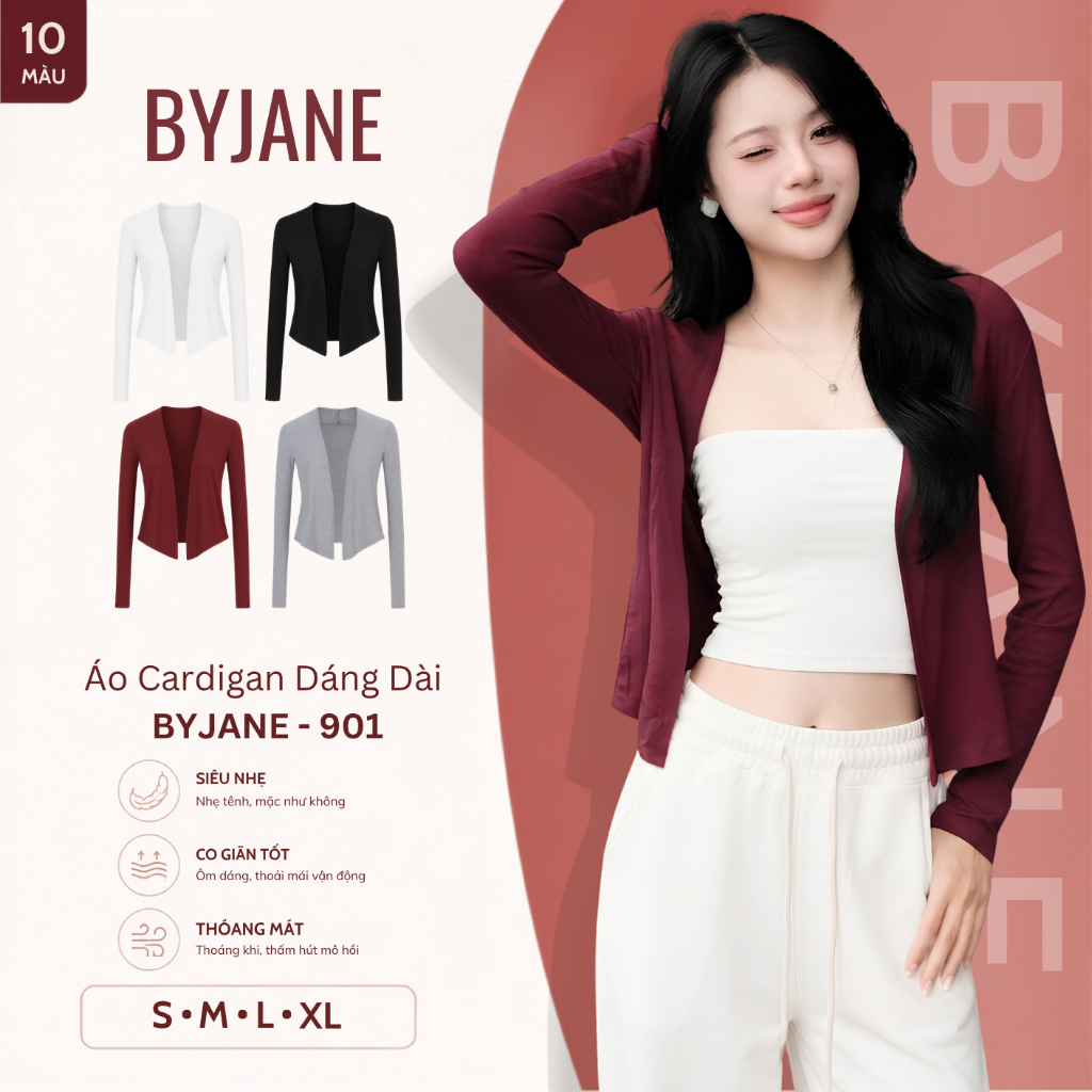 [MÀU MỚI] Áo Khoác cardigan dáng dài trơn nhiều màu, áo khoác ngoài tay dài co dãn 4 chiều kiểu dáng