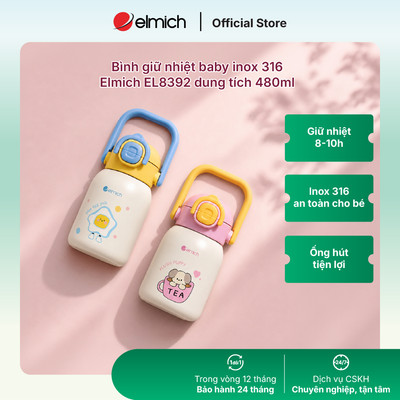 Bình giữ nhiệt baby inox 316 Elmich EL8392 dung tích 480ml