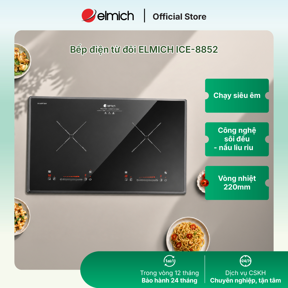 Bếp từ đôi cao cấp Elmich ICE-8852/8862