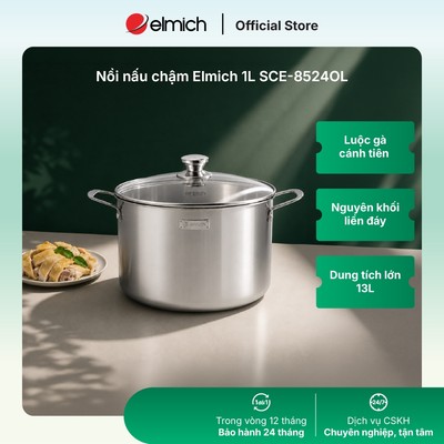 [LIFEMCMBP4 -12% đơn 250K] Nồi luộc gà Inox 3 lớp đáy liền Elmich Trimax Classic 28cm