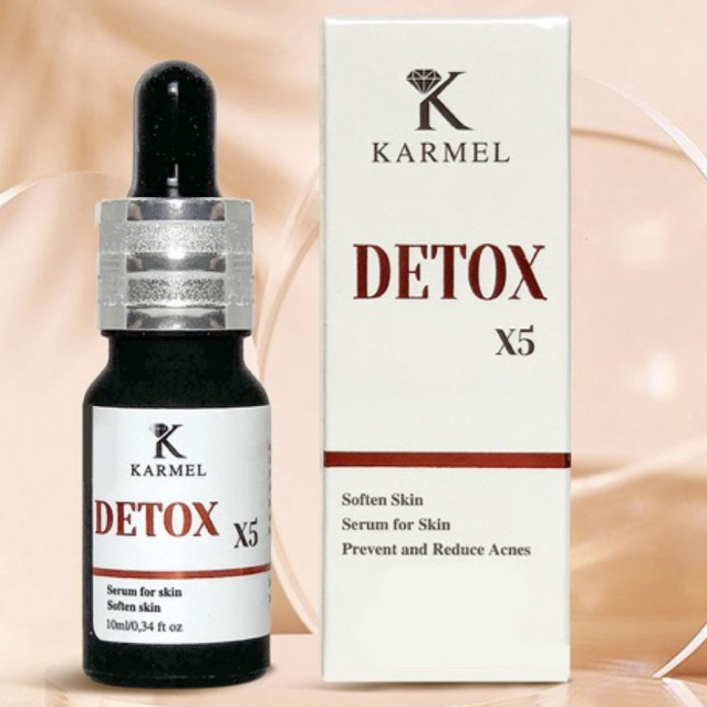 (chính hãng) Detox acnes serum x5 karmel 10l- serum huyết thanh mụn x5 karmel- mụn ẩn viêm- đầu đen-