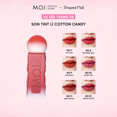 Son tint MOI Cotton Candy - Son Kẹo Nhẹ Như Bông - Matte Lasting Lip Tint 4g