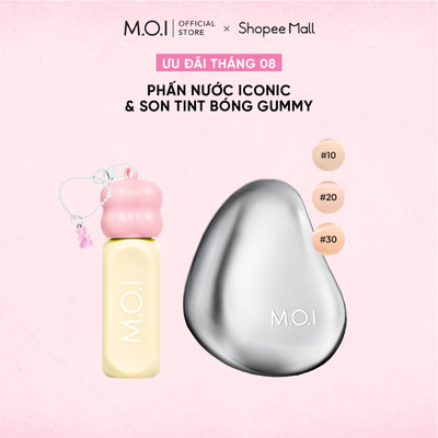 Bộ Đôi Phấn Nước MOI Iconic Perfection Cushion 12g Và Son Tint Bóng Gummy 3g