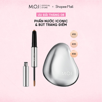 Bộ Đôi Phấn Nước M.O.I Iconic Perfection Cushion 12g và Bút Trang Điểm 2 đầu M.O.I Perfect Dual