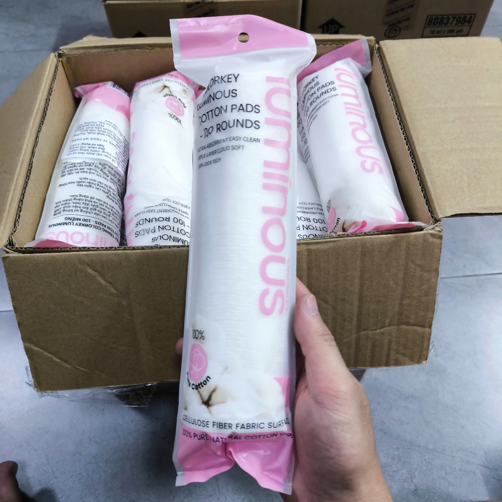 Bông Tẩy Trang Cotton COLORKEY LUMINOUS Mềm Mịn Tiện Lợi 100 Miếng - Jron Beauty