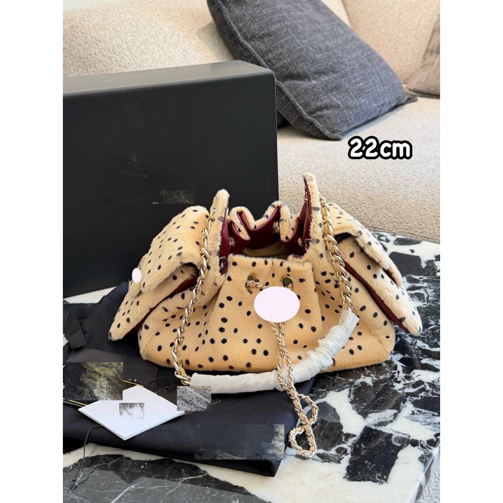 Túi đeo vai 25 Mini Handbag Hobo Bag Leopard 26A size 22 lông báo (NHẮN TRƯỚC SHOP KIỂM KHO)