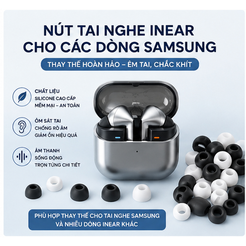 [Hỏa Tốc] Bộ Nút tai nghe Fulbox Cho SAMSUNG Inear , Bộ Núm tai nghe Inear Soundcore , Chống ồn Tốt 