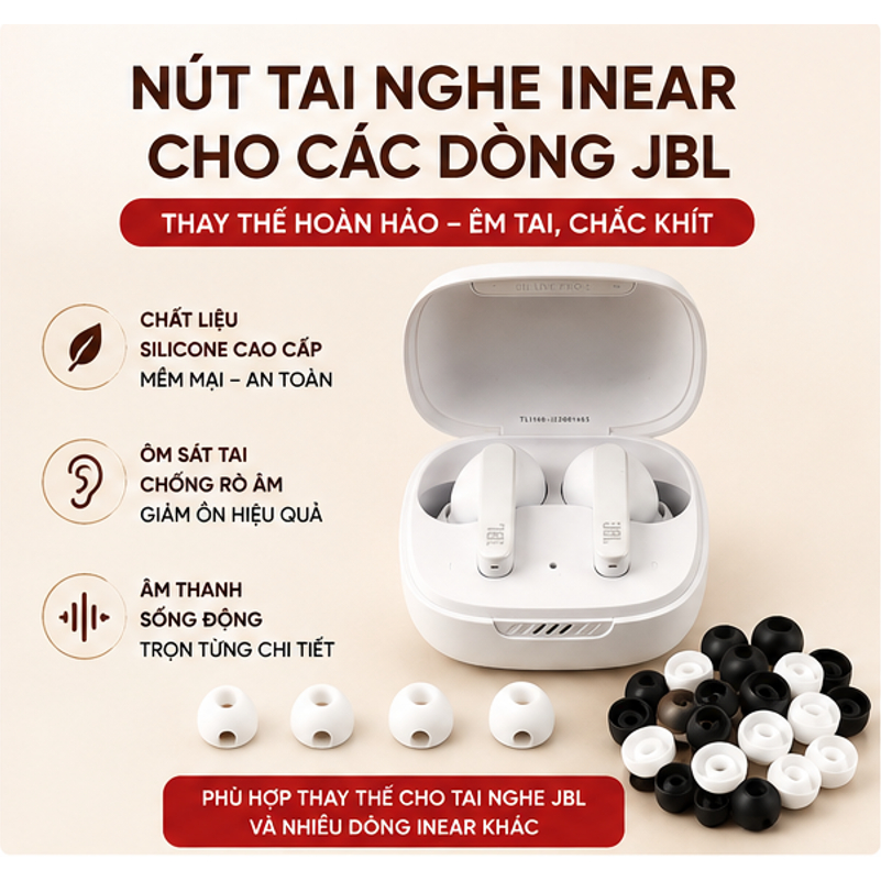 [Hỏa Tốc] Bộ Nút tai nghe Fulbox Cho JBL Inear ,Bộ Núm tai nghe Inear JBL ,Chống ồn Tốt ,Núm tai ngh