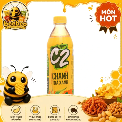 Trà xanh C2 hương chanh 455ml