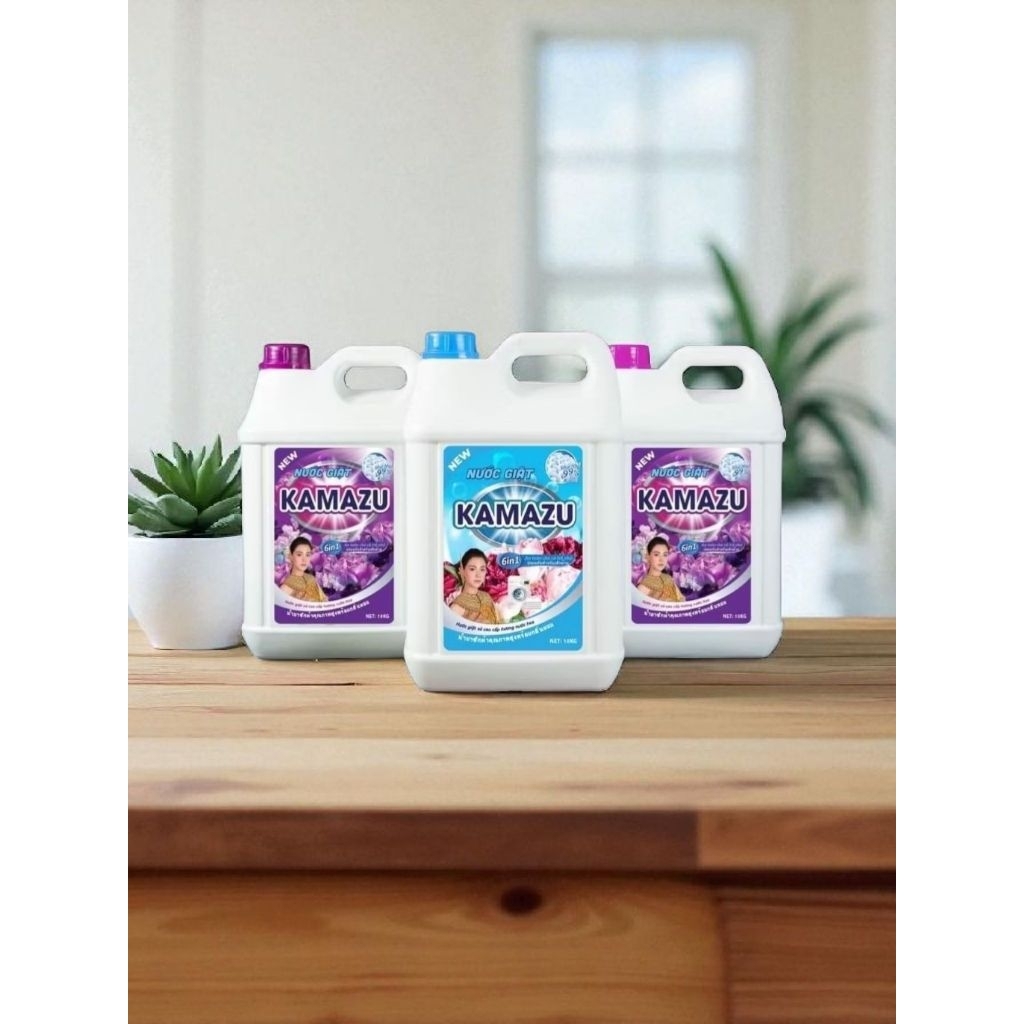 ​Nước Giặt Công Nghiệp KAMAZU Can 10KG - Sạch Sâu, Đậm Đặc, Hương Thơm Lâu Tiệm Giặt Là, Khách Sạn