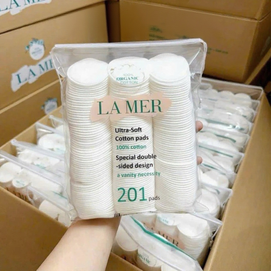 Bông tẩy trang Lamer 201 miếng 100% bông cotton tự nhiên