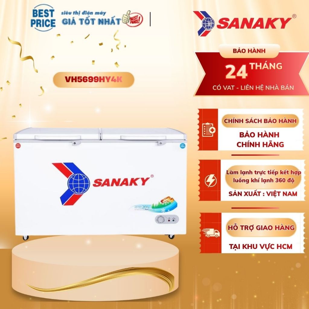 Tủ đông Sanaky 365 lít VH-5699W1