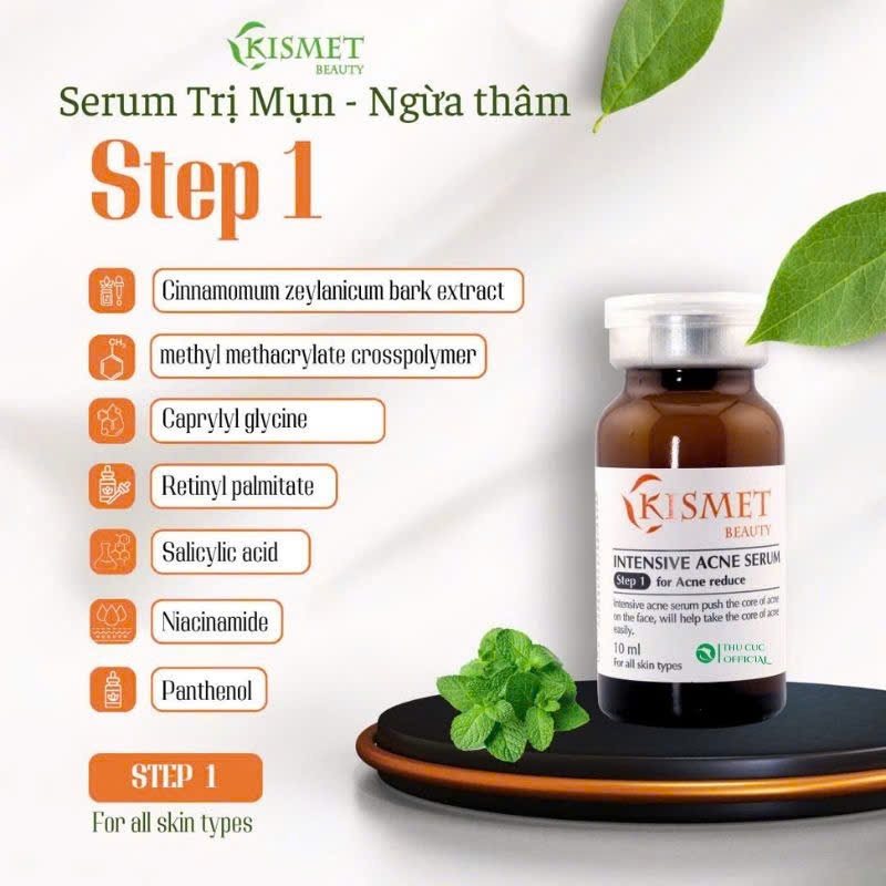 Tinh chất - Serum Mụn Step1 Kismet Lọ 10ml Chính Hãng