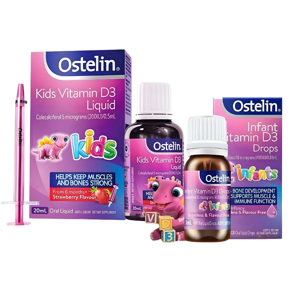 [HÀNG NHẬP ÚC BAY AIR FULL BILL] Ostelin Infant Vitamin D3 Drops - Vitamin D3 Ostelin dạng giọt