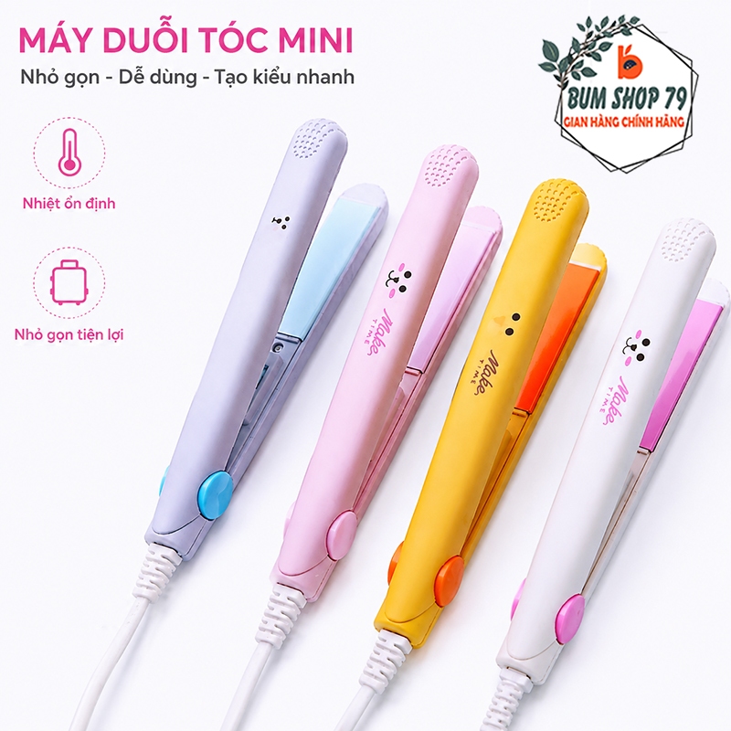 Máy Duỗi Tóc Mini Make Time Nhỏ Gọn Tiện Lợi, Máy Kẹp Tóc Du Lịch Nhiều Màu Chọn Lựa Kèm Hộp Đựng