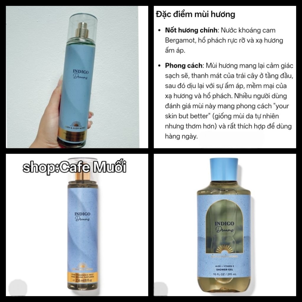 Indigo Dreams 😍😍   GEL TẮM + XỊT THƠM  Bath & Body Works