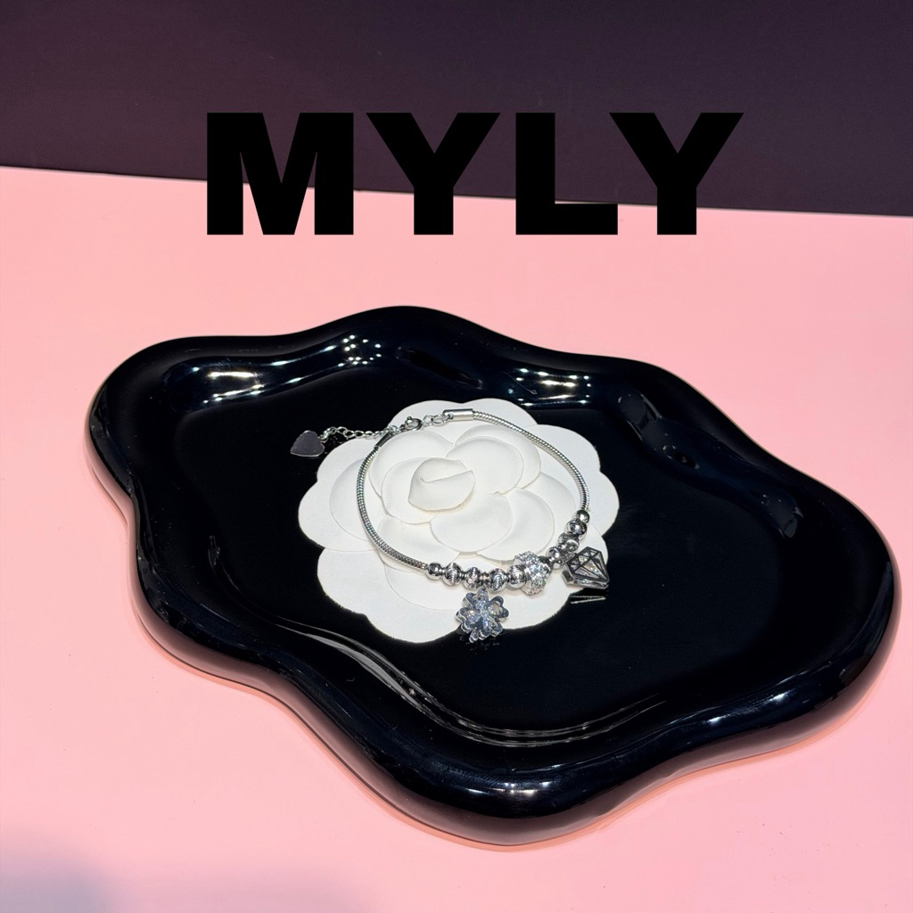 Lắc Tay Dây Mì Mix Charm Titan Không Gỉ Mạ Trắng-L17