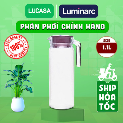 Bình Nước Thủy Tinh Luminarc Rotterdam Pink 1.1L - LROX4626 | Phân Phối Chính Hãng