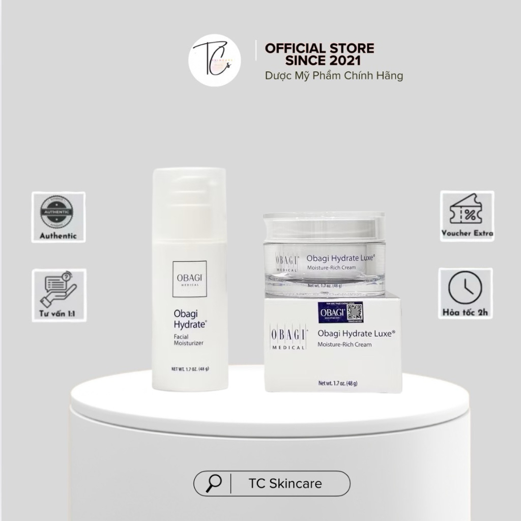 [Công Ty] Kem Dưỡng Ẩm Chuyên Sâu, Chống Lão Hóa Suốt Ngày Dài Obagi Hydrate Luxe / Hydrate Moisturi