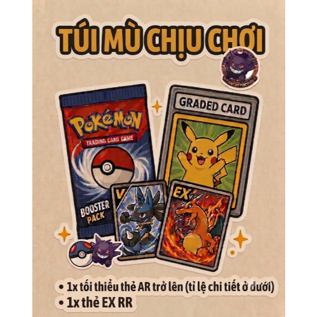 Introvert Mystery Pack Pokemon - Túi Mù Chịu Chơi
