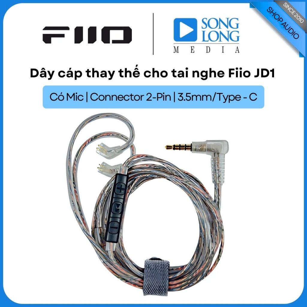Dây cáp thay thế cho tai nghe Fiio JD1 -  Hàng Chính Hãng - Songlongmedia