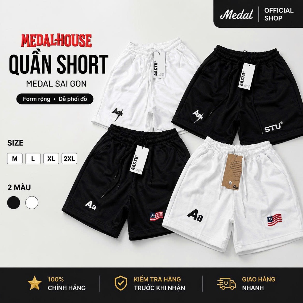[LOẠI 1] Quần Short AASTU – Quần Đùi Vải Nỉ AASTU Nhiều Màu, Hàng Loại 1 Unisex Nam Nữ MC008 .