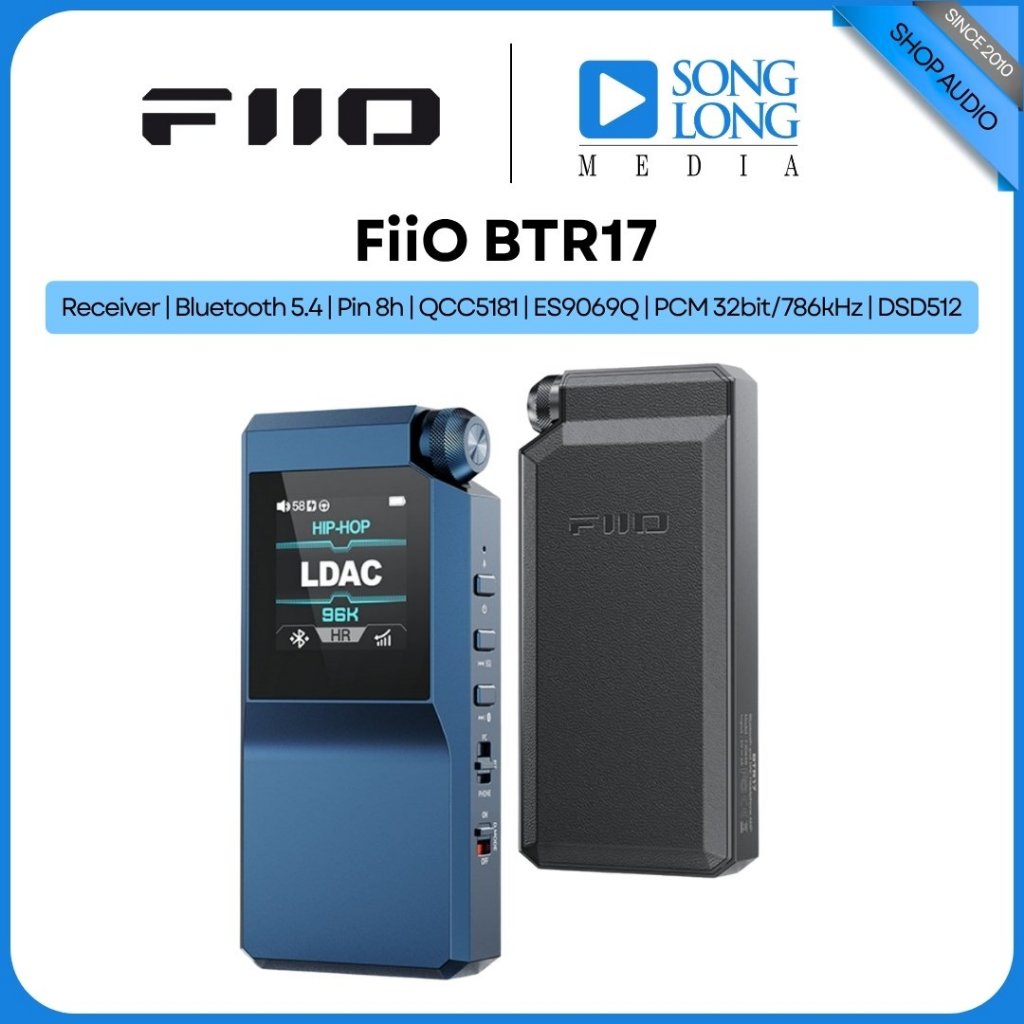 Thiết bị giải mã âm thanh Bluetooth DAC/Amp FiiO BTR17 -  Hàng Chính Hãng - Songlongmedia