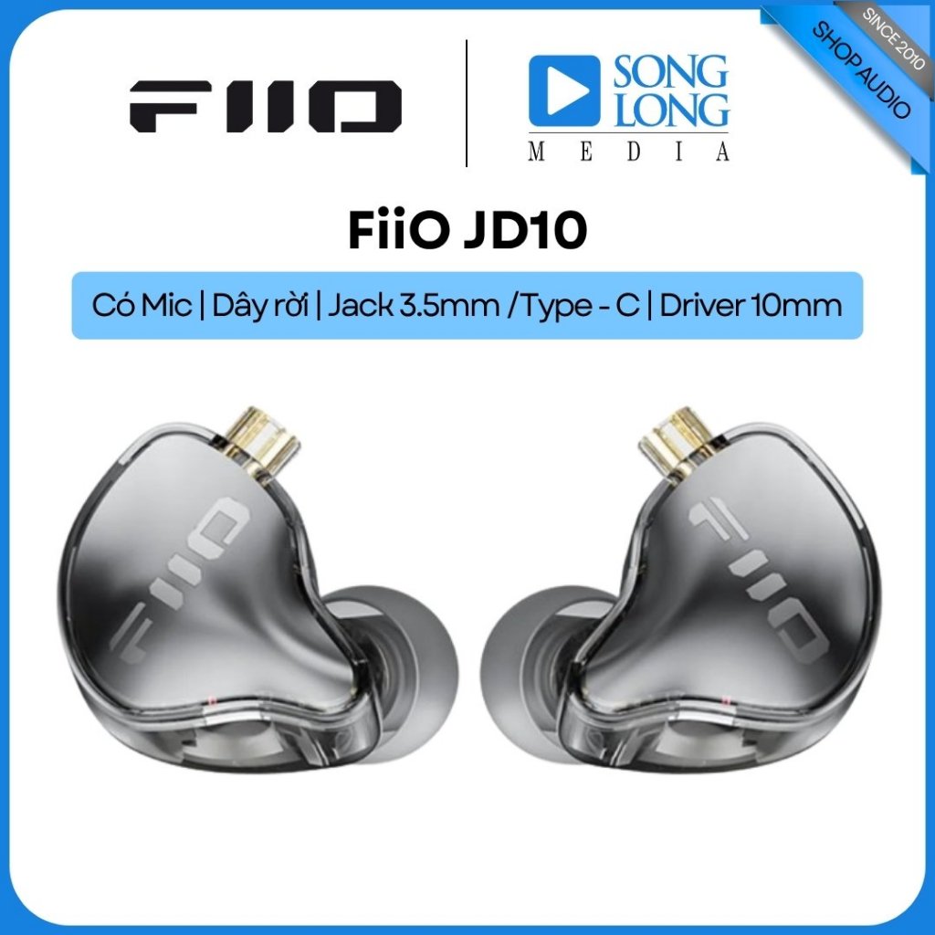 Tai nghe FiiO JD10 phiên bản Jack 3.5mm và Type-C -  Hàng Chính Hãng - Songlongmedia