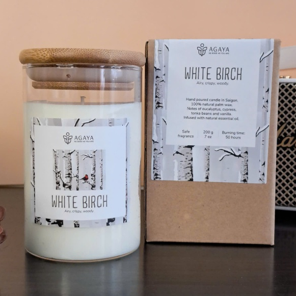 Nến thơm WHITE BIRCH AGAYA – Dịu Nhẹ, Sạch Sẽ, Tinh Tế Một Cách Tự Nhiên
