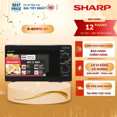Lò vi sóng có nướng Sharp R-G211TV-BK 21 lít