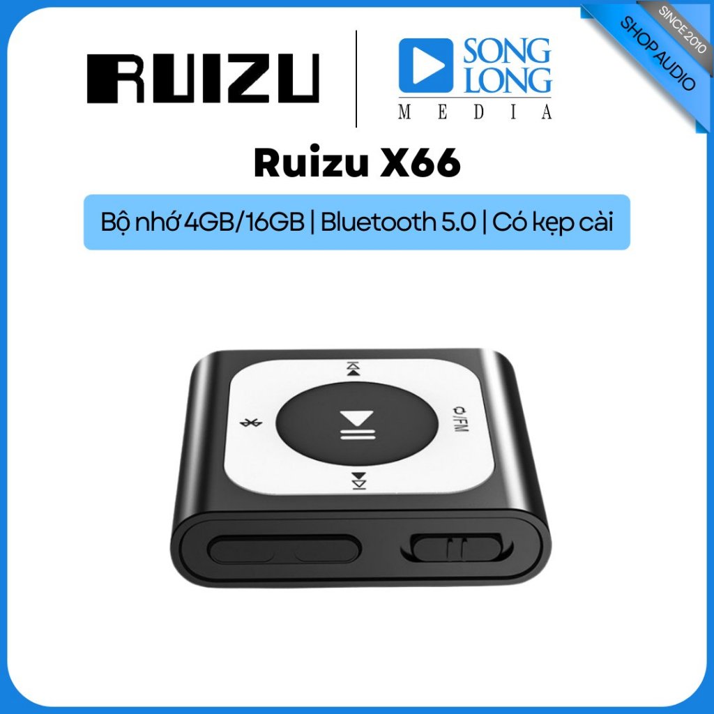 Máy nghe nhạc MP3 MP4 bluetooth RUIZU X66 -  Hàng Chính Hãng - Songlongmedia