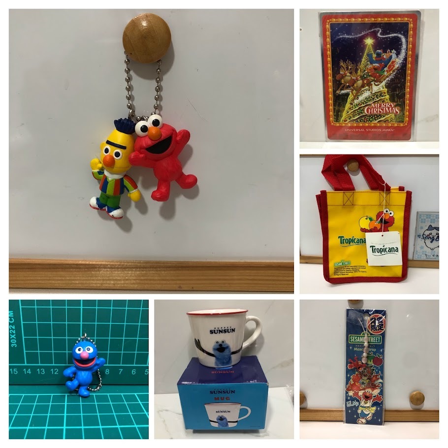 Sesame Street -  rối muppet Elmo Cookie Monster Grover Bert