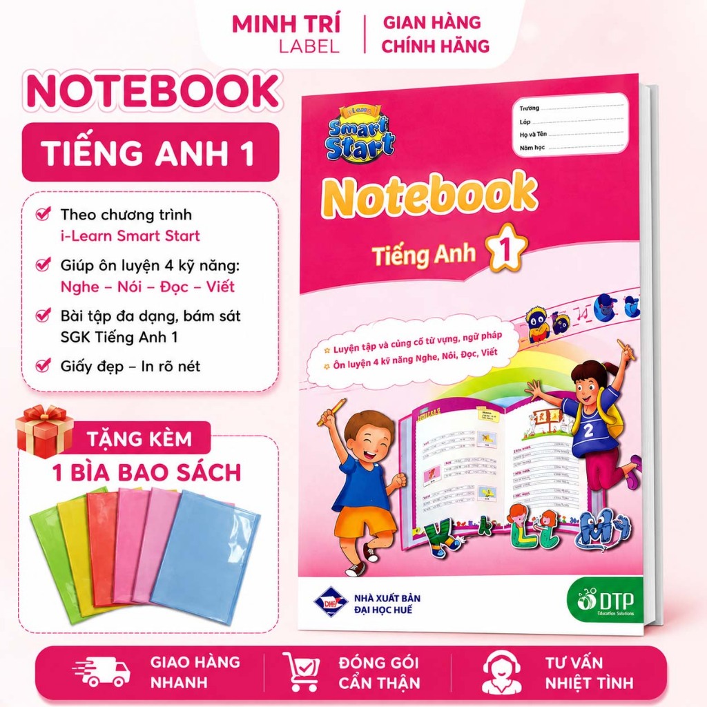 Notebook Tiếng Anh 1 i-Learn Smart Start - Tặng kèm bìa bao sách