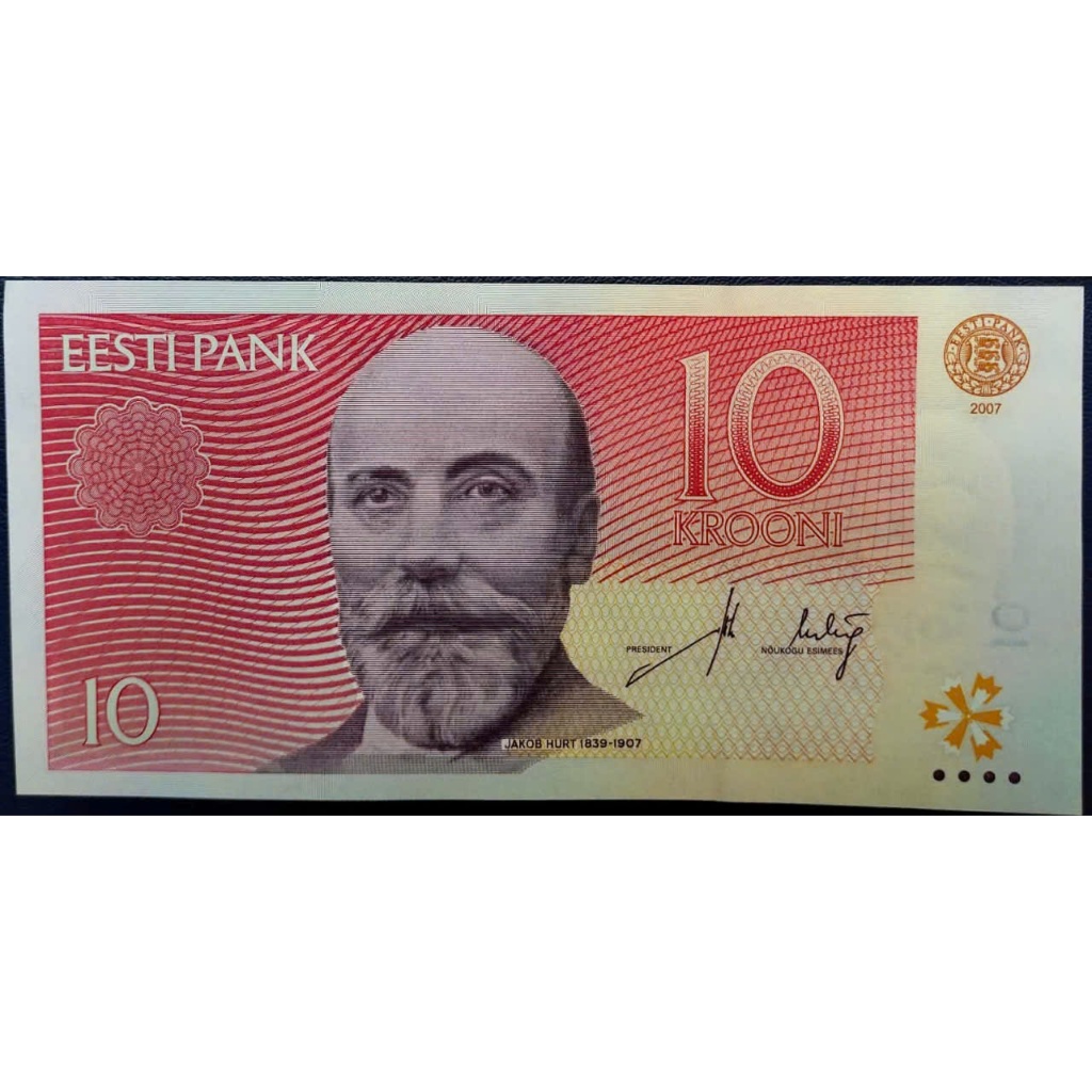 Sưu tầm Estonia xưa 10 Krooni 1994-2007 đẹp 100%, đất nước nhỏ bé vùng Ban-tích
